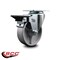 Service Caster 4'' Semi Steel Wheel Swivel Top Plate Caster with Posi Brake SCC-20S415-SSR-PLB - alternate 2